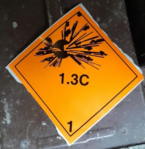1.3G Explosive sticker 