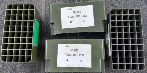 Green 50 round ammo box L2A2